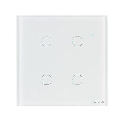Interruptor Smart Wi-fi Touch 4 Teclas Ews 1004 Branco