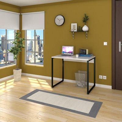 Escrivaninha Mesa De Escritório Studio Industrial 90 M18 Branco - Mpozenato