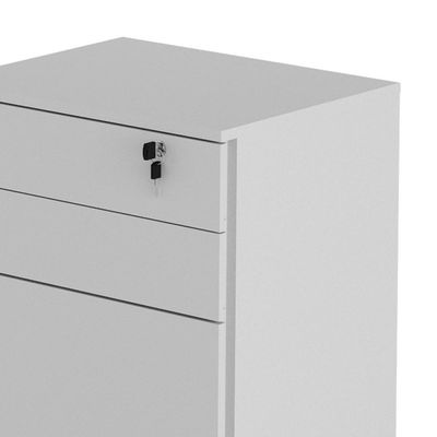 Gaveteiro 3 Gavetas Com Rodízios Me4148 Branco - Tecno Mobili