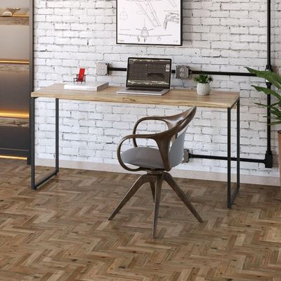 Mesa De Escritório Escrivaninha 150cm Dynamica Industrial C08 Carvalho - Mpozenato