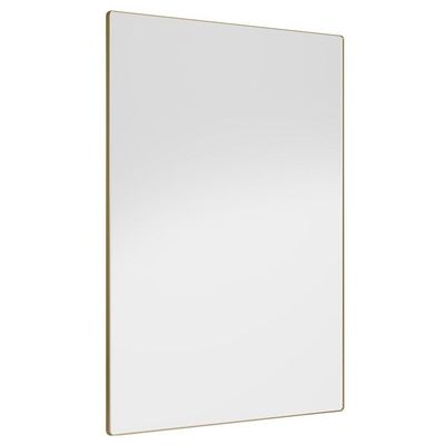 Espelho Decorativo Retangular Com Moldura Shine D09 Dourado - Mpozenato