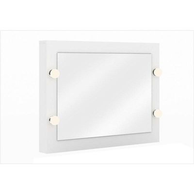 Penteadeira Suspensa Pe2004 Com Painel Espelho Pe2006 Branco - Tecno Mobili