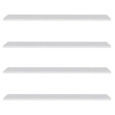 Prateleira Flutuante Para Sala Kit 4 Suporte Invisível 68cm Yara Branco - Lumil