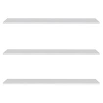 Prateleira Flutuante Para Banheiro Kit 3 Suporte Invisível 91cm Yara Branco - Lumil