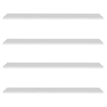 Prateleira Flutuante Para Cozinha Kit 4 Suporte Invisível 68cm Yara Branco - Lumil