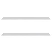 Prateleira Flutuante Multiuso Kit 2 Suporte Invisível 68cm Yara Branco - Lumil
