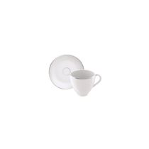 Conjunto Xícara E Pires De Café Tramontina Atena Em Porcelana, 100ml Tramontina