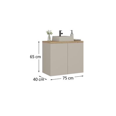 Gabinete Nature Estilare Com Cuba - 75cm 75cm