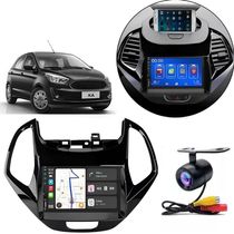 Central Multimídia 2 Din Mp5 Ford Ka Câmera Moldura Tela Bp