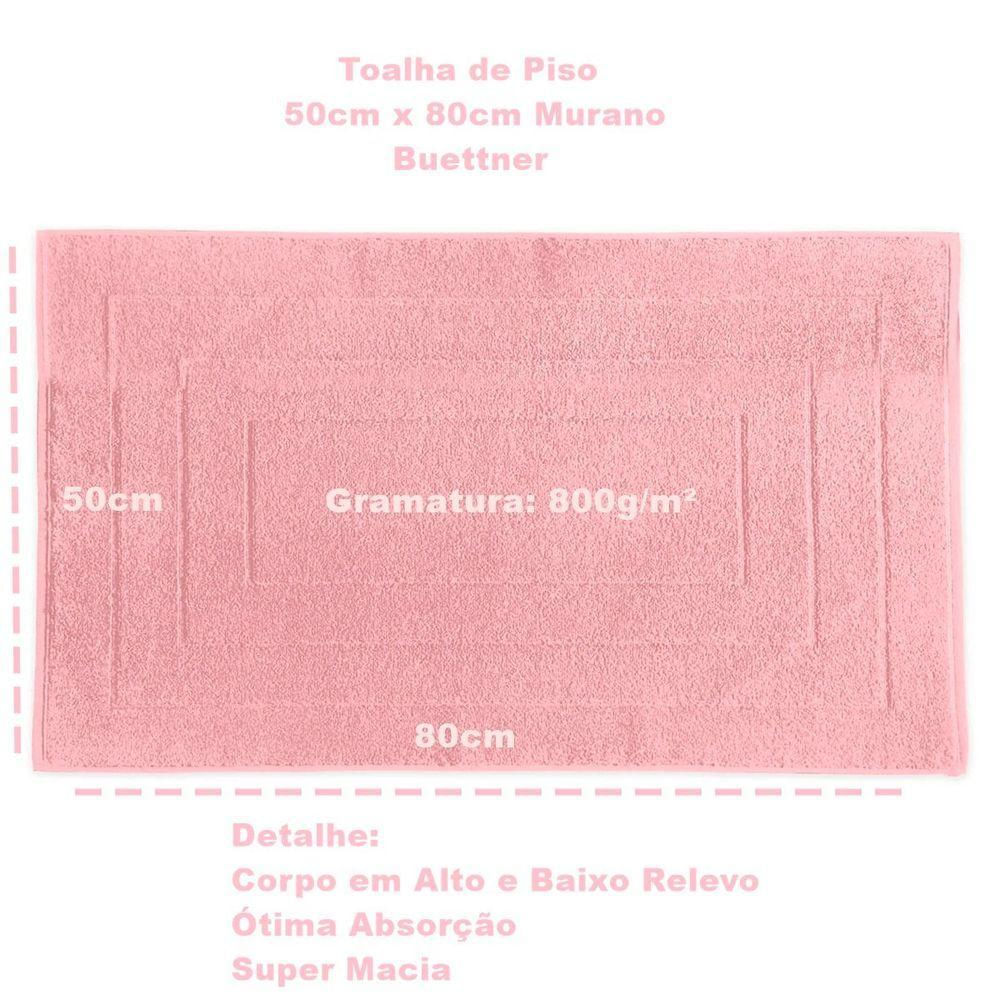 Toalha Piso Buettner Felpudo 100% Algodão Murano 50cmx80cm Dusty Rosê