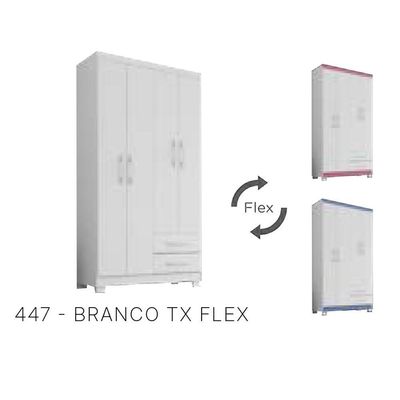 Roupeiro 4p 2g Moden 3565 100 Cm Branco Flex Incp Branco Flex