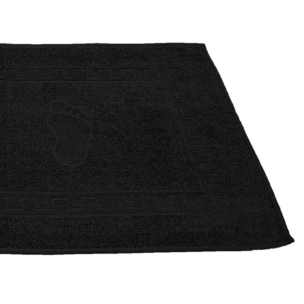 Toalha Piso Buettner Felpudo 100% Algodão Pezinhos 45cmx70cm Preto