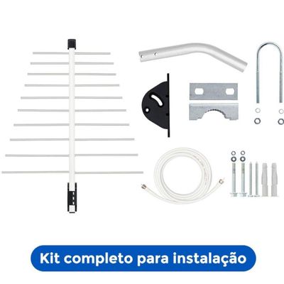 Antena Digital Externa Log Para Tv Hdtv/uhf/4k 12dbi 20...