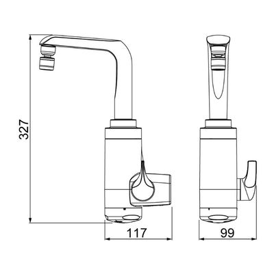 Torneira Elétrica Lorenzetti Essence De Parede Preta-cromada 127v