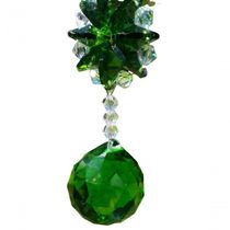 Pingente De Cristal - Suncatcher - Chakras - Facial Verde