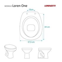 Assento Sanitário Laqueado Loren One Cinza Claro Para Vaso Lorenzetti