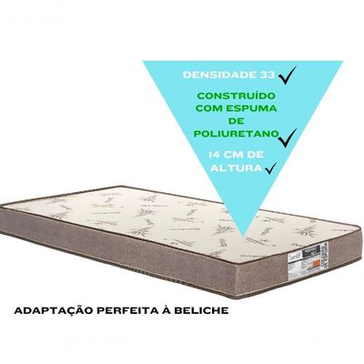 Beliche Robusto C/ 2 Colchões Confortáveis Kit Completo Branco