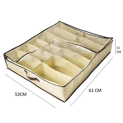 Sapateira Dobrável 12 Pares Organizador Flexível Anti-poeira Para Calçados, Armário Multiuso!