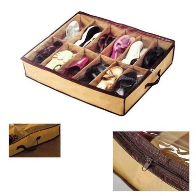 Sapateira Dobrável 12 Pares Organizador Flexível Anti-poeira Para Calçados, Armário Multiuso!