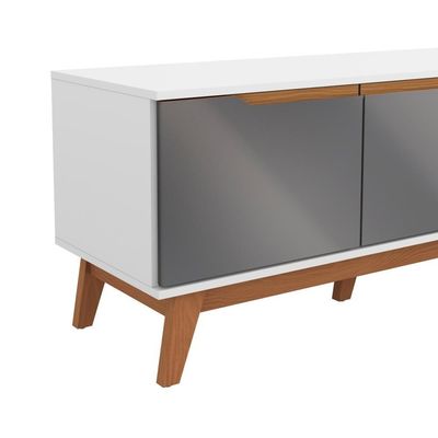 Rack Kappesberg 3 Portas Branco/Chumbo 180cm
