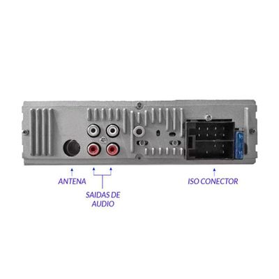 Auto Rádio Automotivo Bluetooth Fm Mp3 Bt Usb Rs-2750br Plus