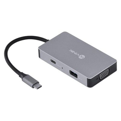 Hub Usb Tipo C - Type C 5 Em 1 Com 2 Hdmi + Vga + Usb...