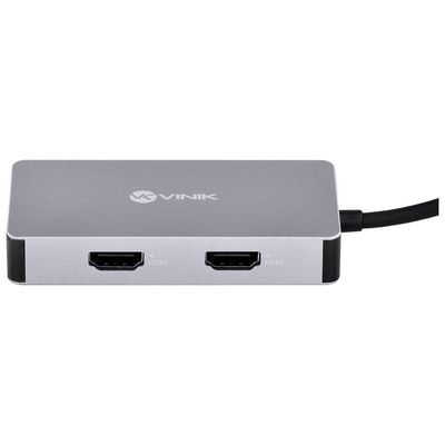 Hub Usb Tipo C - Type C 5 Em 1 Com 2 Hdmi + Vga + Usb...