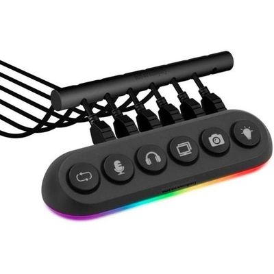 Hub Usb 5 Portas 3.0 Streamplify Deck 5 Preto Rgb
