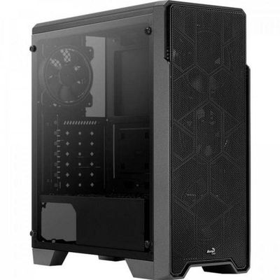 Gabinete Gamer Aerocool Ore Saturn Preto Rgb Lateral...