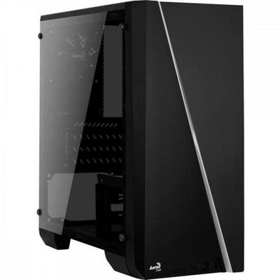 Gabinete Gamer Aerocool Mini Cylon Preto Rgb Lateral...