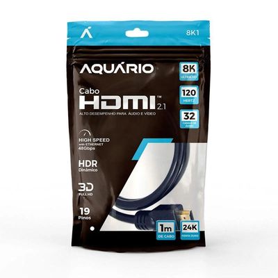 Cabo Hdmi Aquario 8k1 8k Macho X Macho 2.1 1m