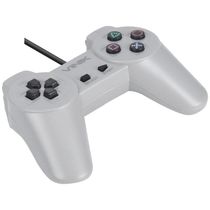 Controle Pc Usb Ps1-playstation 1 Cinza - Retrô - Vinik Play