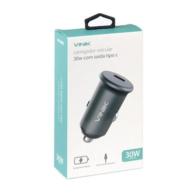 Carregador Veicular 30w Com 1 Saida Tipo C 9v 2.25a (30w) -