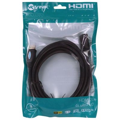 Cabo Extensor Hdmi 2.0 4k C- Filtro 3m H20f-3