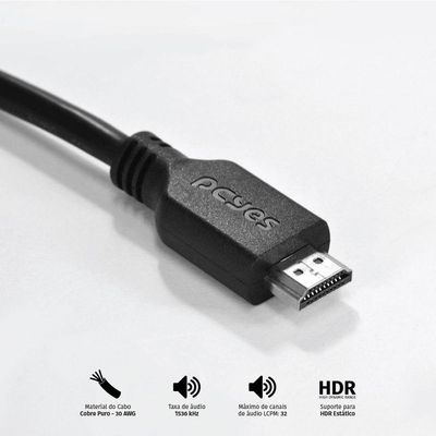 Cabo Hdmi 2.0 Macho 10 Metros - Phm20-10
