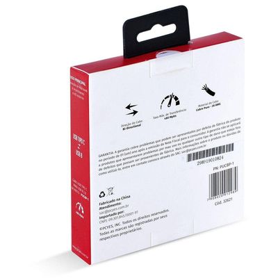 Cabo Usb Tipo C Para Usb B 2.0 1m Preto - Pucbp-1