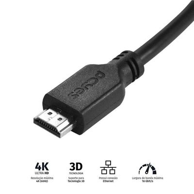 Cabo Hdmi 2.0 Macho 15 Metros - Phm20-15