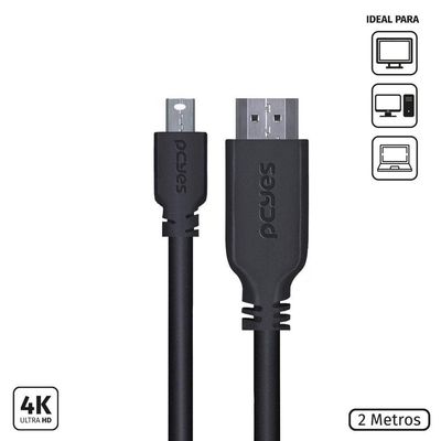 Cabo Mini Displayport Para Hdmi 2m - Pmdph4k-2