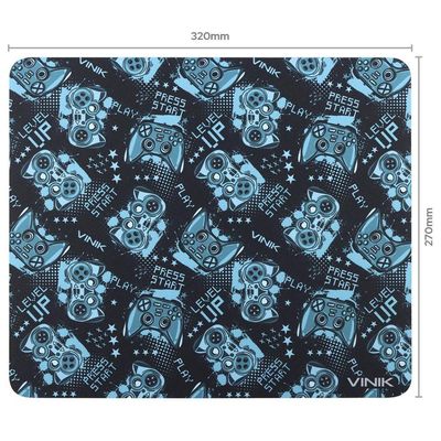 Mouse Pad Gamer Vinik Level Up 320x270x2mm - Mplu32