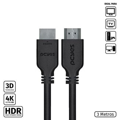 Cabo Hdmi 2.0 Macho 3 Metros - Phm20-3
