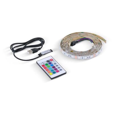 Fita De Led Vx Gaming Rgb Com Controlador Conexão Usb 120