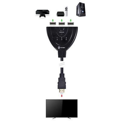 Switch Hdmi 3 Ent 1 Saida 1.3v 3d 1080p