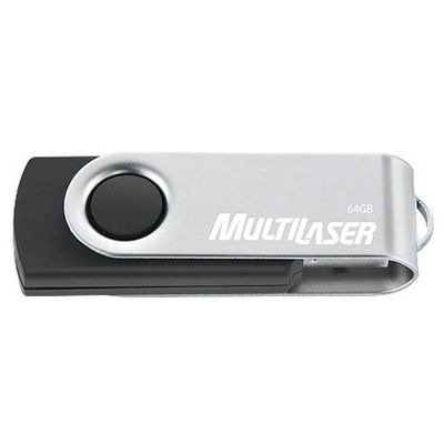 Pen Drive 64gb Twist2 Preto-prata Pd590