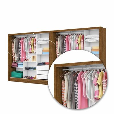 Closet Casal Duplo Dubai 6 Portas 6 Gavetas Cinamomo