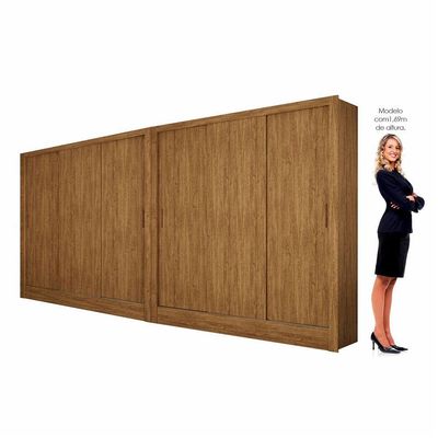 Closet Casal Duplo Dubai 6 Portas 6 Gavetas Cinamomo