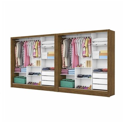 Closet Casal Duplo Dubai 6 Portas 6 Gavetas Cinamomo