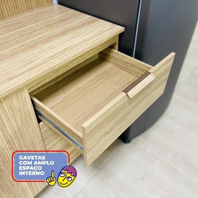 Armário De Cozinha Completa Com Balcão Para Pia 10 Portas Glam Freijó-vanilla-com Ripado