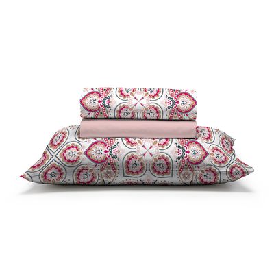 Jogo de Cama Solteiro 130 Fios Fiori - Laura (7320-3)