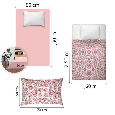 Jogo de Cama Solteiro 130 Fios Fiori - Laura (7320-3)