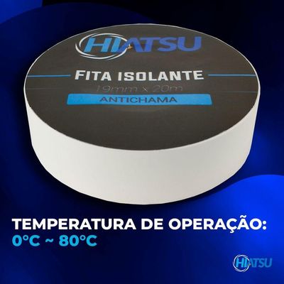 Fita Isolante Antichama 0,13mm X 19mm X 20m Cor Brancahiatsu 10 Unidades